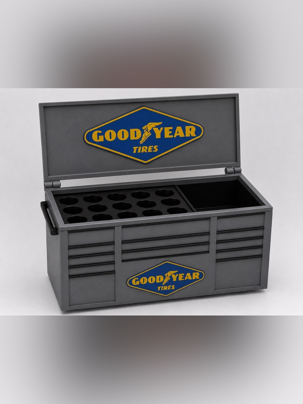 Good Year Tires Mini Toolbox Pen And Trinket Holder Desk Top Organizer